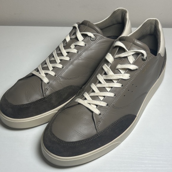 ECCO Fluidform Mens Size EU46 US13 Brown Leather Fashion Sneakers Comfort‎ Shoes - Picture 2 of 12